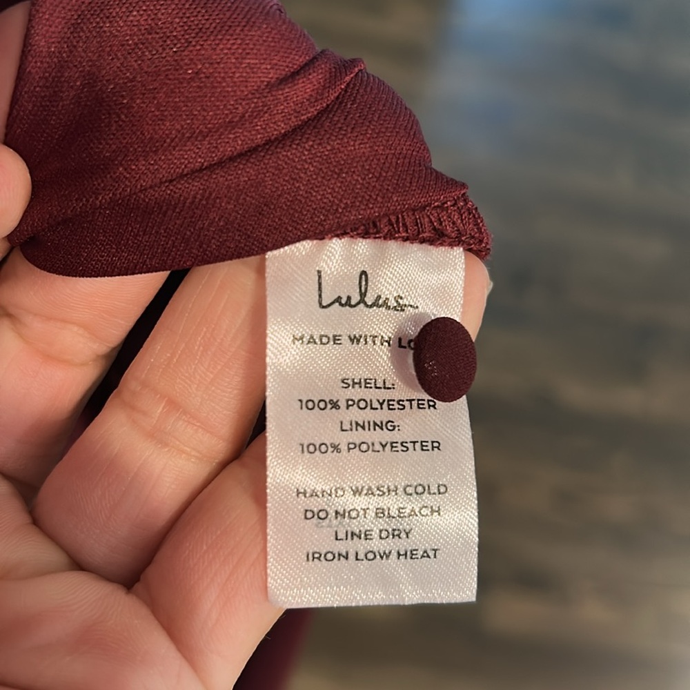 Lulu's Love You So Burgundy Long Sleeve Maxi Dress - Picture 12 of 16